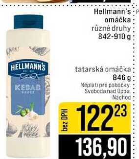 Hellmann's omáčka různé druhy 842-910 g tatarská omáčka 846 g