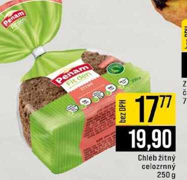 Chléb žitný celozrnný 250 g 