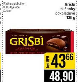 Grisbi sušenky čokoládové 135 g 