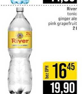 River tonic ginger ale pink grapefruit 2l