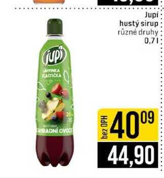 Jupi hustý sirup různé druhy 0,7l