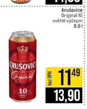 Krušovice Original 10 světlé výčepní 0,5l