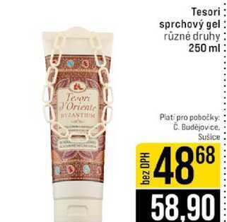 Tesori sprchový gel různé druhy 250 ml 