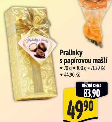 Pralinky s papírovou mašlí, 70 g