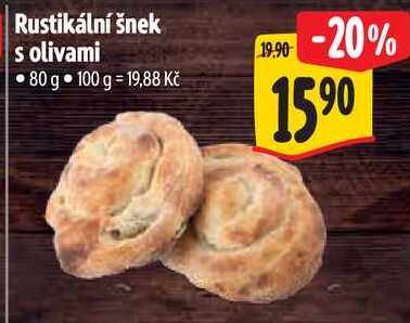 Rustikální šnek s olivami, 80 g