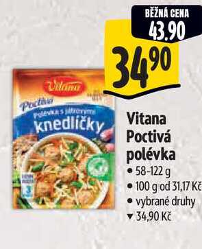 Vitana Poctivá polévka, 58-122 g