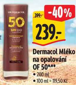 Dermacol Mléko na opalování OF 50, 200 ml 