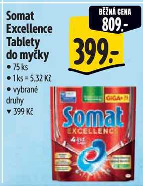Somat Excellence Tablety do myčky, 75 ks 
