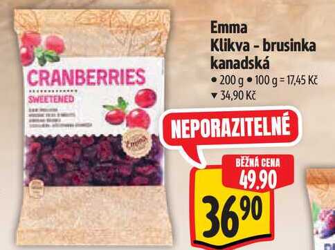 Emma Klikva - brusinka kanadská, 200 g