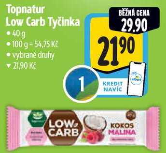 Topnatur Low Carb Tyčinka, 40 g