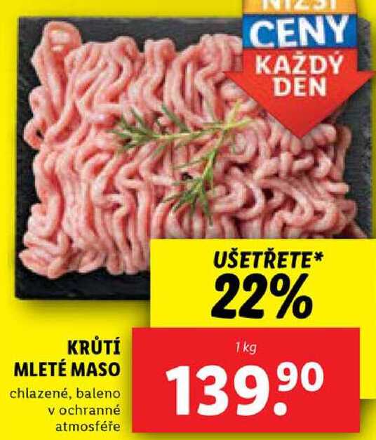 KRŮTÍ MLETÉ MASO, 1 kg