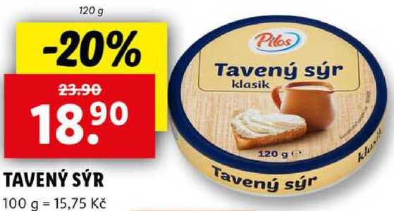 TAVENÝ SÝR, 120 g