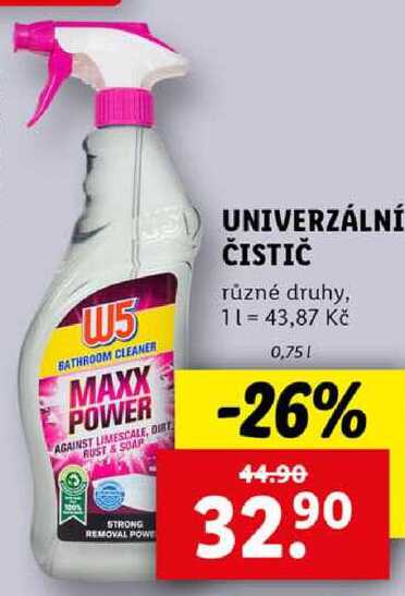 UNIVERZÁLNÍ ČISTIČ, 0,75 l