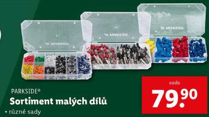 Sortiment malých dílů 
