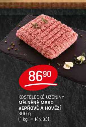MĚLNĚNÉ MASO VEPŘOVÉ A HOVĚZÍ 600 g 