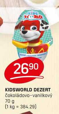 KIDSWORLD DEZERT čokoládovo-vanilkový 70 g 
