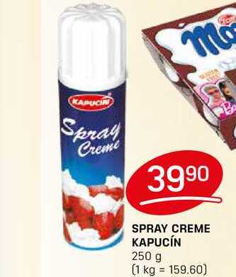 SPRAY CREME KAPUCÍN 250 g  