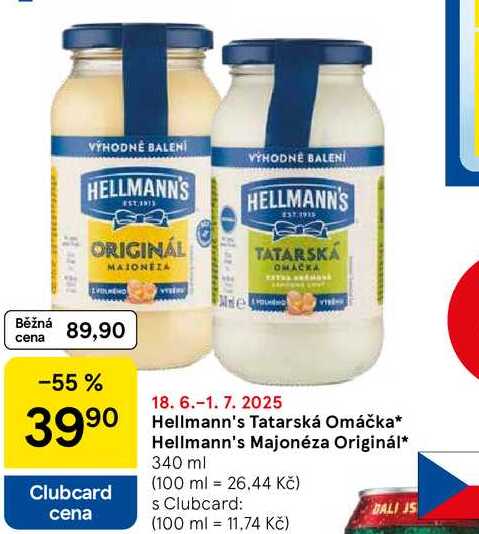 Hellmann's Tatarská Omáčka, 340 ml