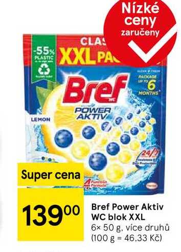 Bref Power Aktiv WC blok XXL, 6x 50 g