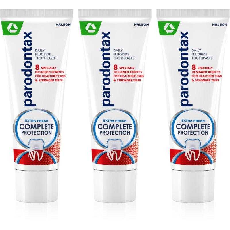 Parodontax Complete Protection Extra Fresh zubní pasta s fluoridem pro zdravé zuby a dásně 3x75 ml