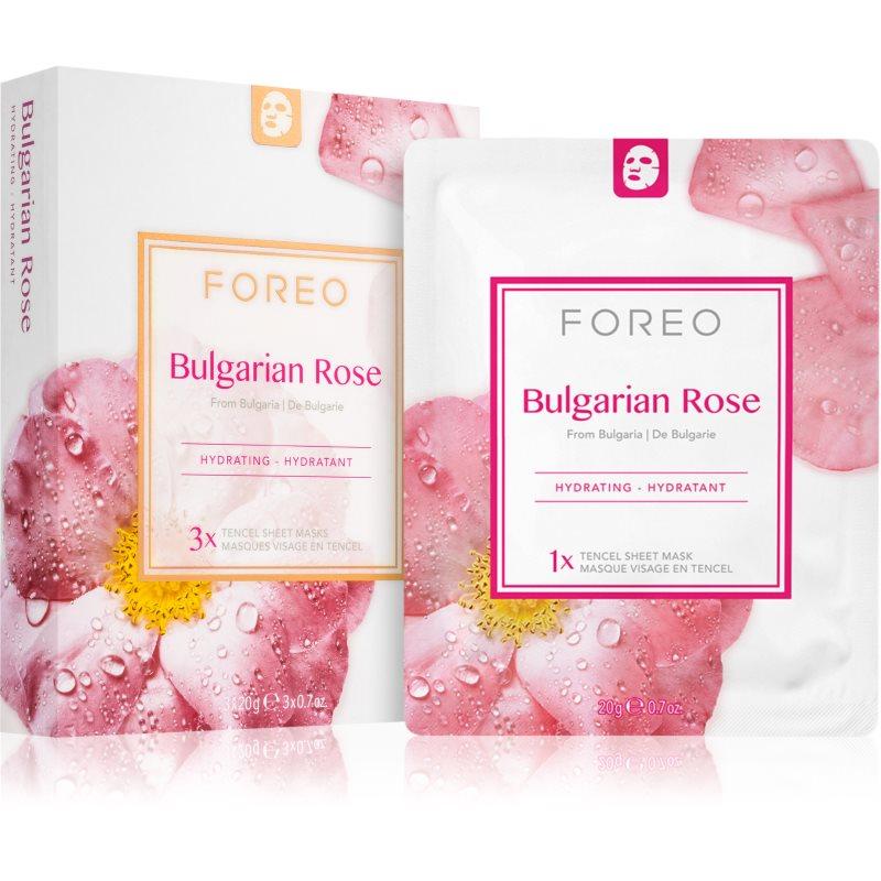 FOREO Farm to Face Sheet Mask Bulgarian Rose hydratační plátýnková maska 3x20 ml