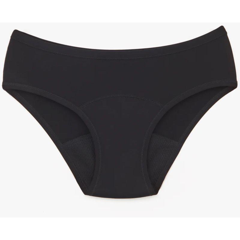 Snuggs Period Underwear Classic: Medium Flow Black látkové menstruační kalhotky pro střední menstruaci velikost M 1 ks