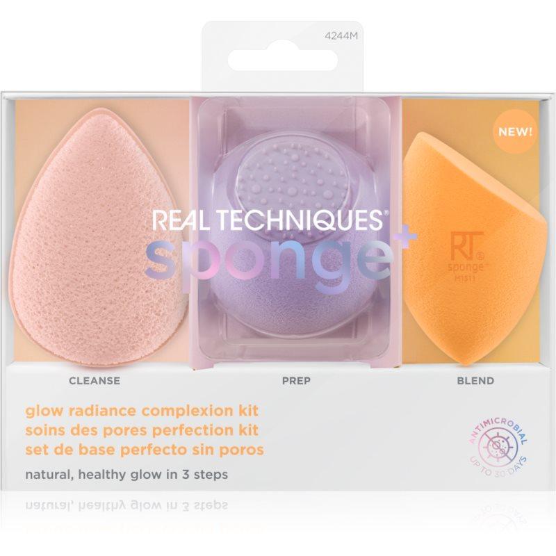 Real Techniques Sponge+ Glow Radiance sada aplikátorů pro perfektní vzhled
