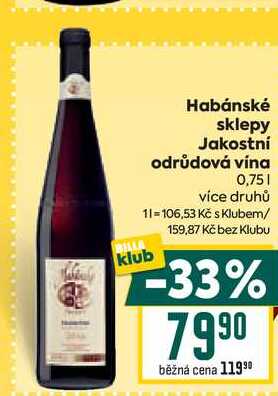 Habánské sklepy Jakostní odrůdová vína 0,75l