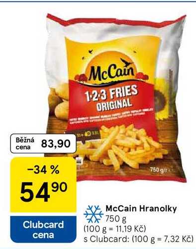 McCain Hranolky, 750 g  