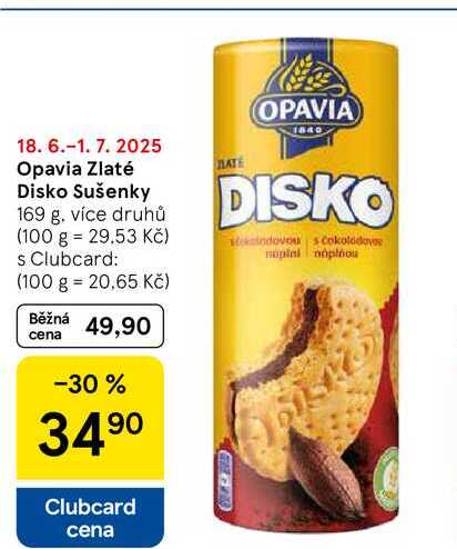 Opavia Zlaté Disko Sušenky, 169 g 