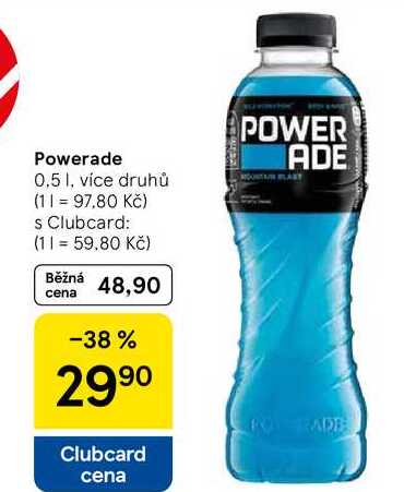 Powerade, 0,5 l, více druhů  