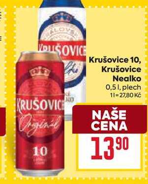 Krušovice Nealko 0,51, plech 