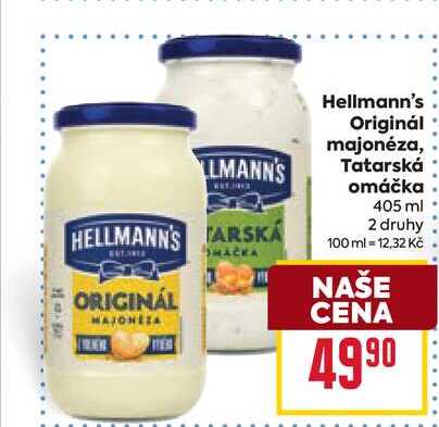 Hellmann's Originál majonéza, Tatarská omáčka 405 ml 
