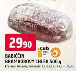 BABIČČIN BRAMBOROVÝ CHLÉB 500 g krájený, balený