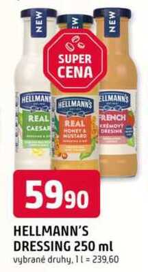 HELLMANN'S DRESSING 250 ml 