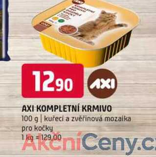 AXI kompletní krmivo 100 g kuřecí a zvěřinová mozaika pro kočky