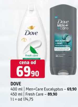 Dove 400 ml Men+Care Eucalyptus 450 ml Fresh Care