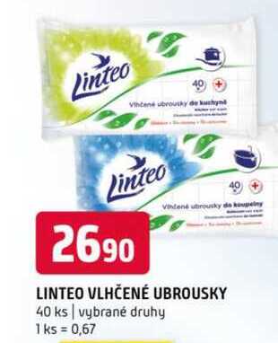 Linteo Vlhčené ubrousky 40 ks