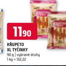 Křupeto xl tyčinky 90 g vybrané druhy 