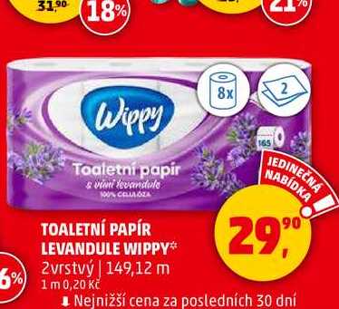 TOALETNÍ PAPÍR LEVANDULE WIPPY, 2vrstvý, 149,12 m 