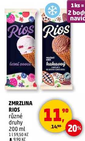 ZMRZLINA RIOS různé druhy, 200 ml  