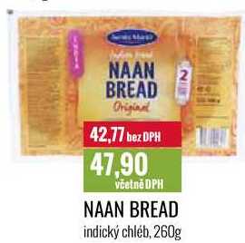 NAAN BREAD indický chléb, 260g 
