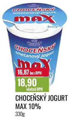 CHOCEŇSKÝ JOGURT MAX 10% 330g 