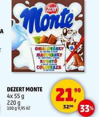 DEZERT MONTE, 4x 55 g 