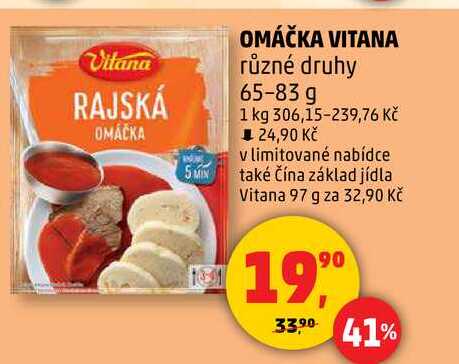 OMÁČKA VITANA různé druhy, 65-83 g 