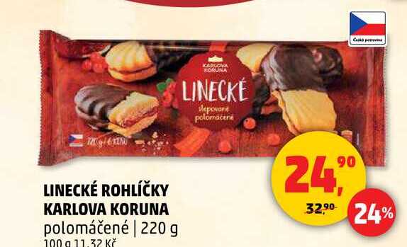 LINECKÉ ROHLÍČKY KARLOVA KORUNA polomáčené, 220 g 