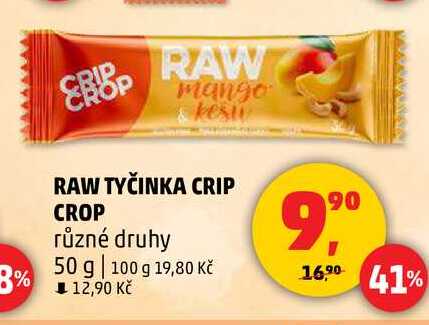 RAW TYČINKA CRIP CROP různé druhy, 50 g 