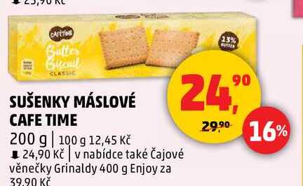 SUŠENKY MÁSLOVÉ CAFE TIME, 200 g   