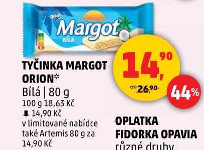 TYČINKA MARGOT ORION Bílá, 80 g 