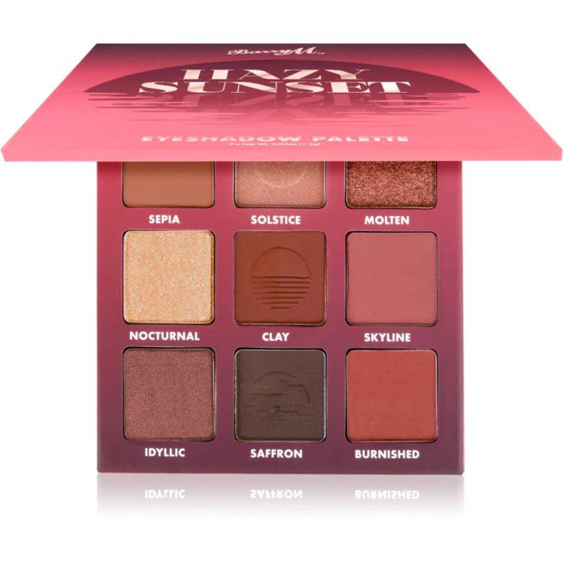 Barry M Hazy Sunset paletka očních stínů odstín Hazy Sunset 9x1,4 g